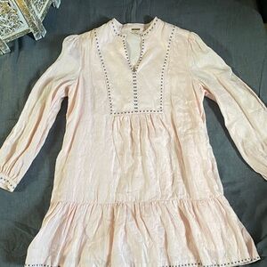 Magaschoni Light Pink Casual Dress Lenin hippy boho